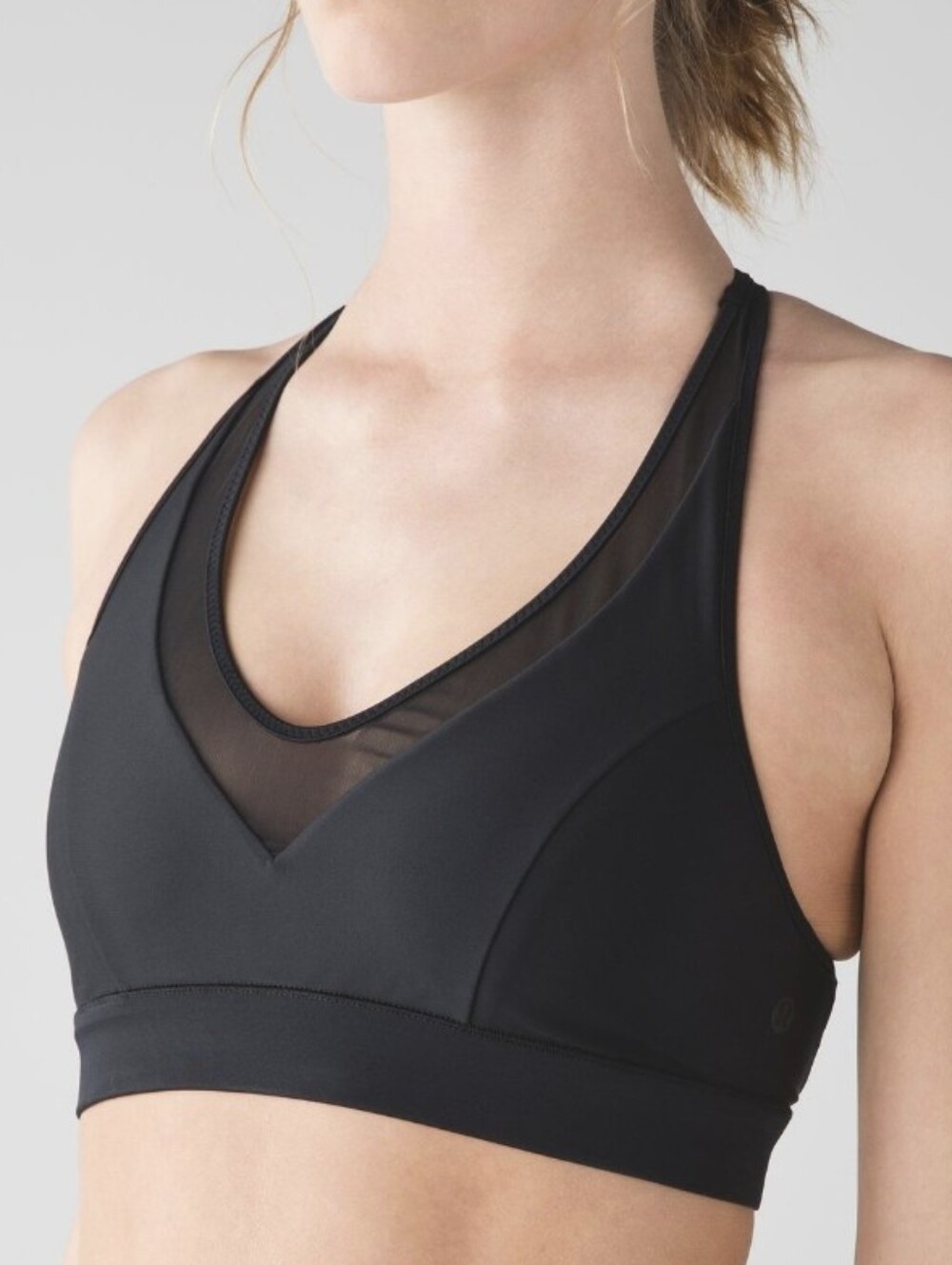 Lululemon Race With Me Swim Top Black Mesh